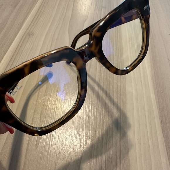 Ray Ban RB2126 State Street Glasses Transparent Yellow Blue Lenses Brown Tortois main image 4